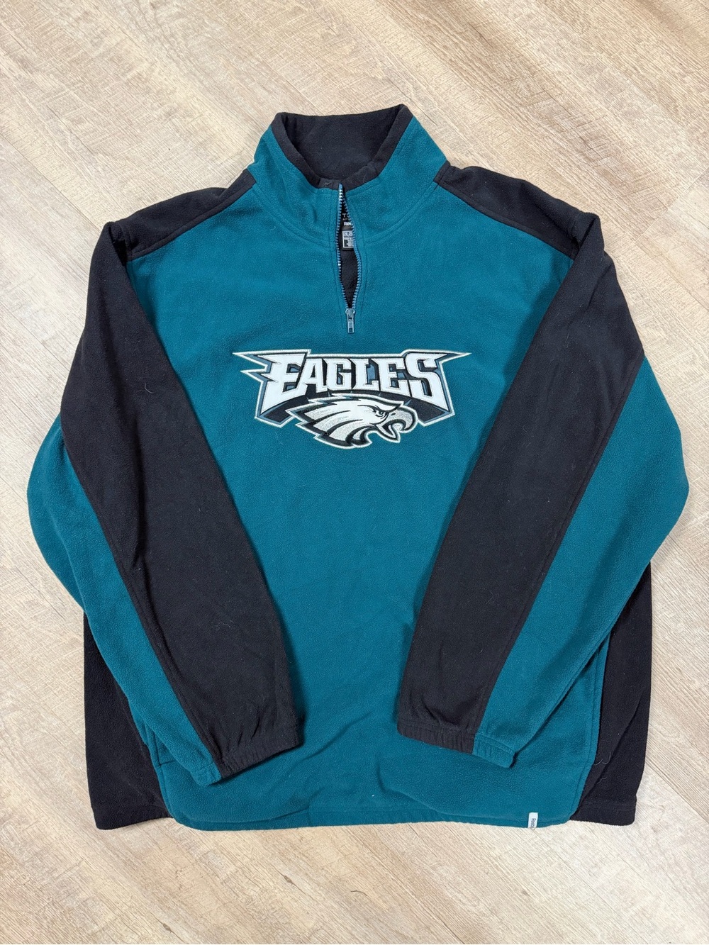 NFL Philadelphia Eagles Teal and Black Fleece Pullover